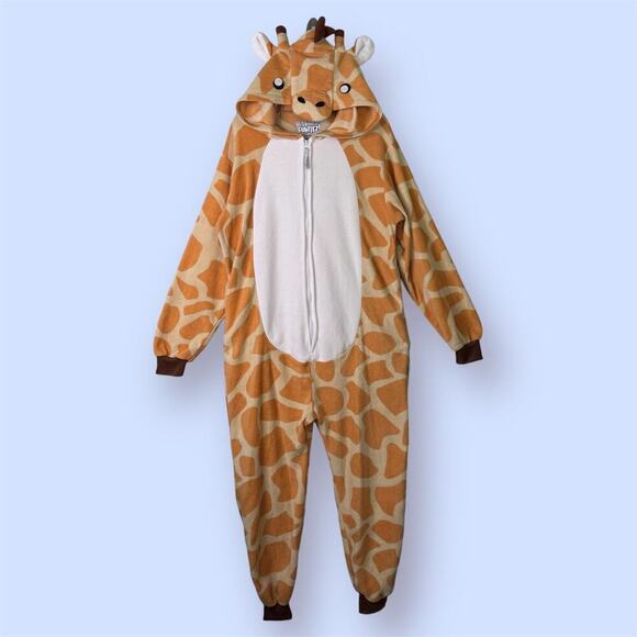 Funzies! Giraffe 1 Piece Union Suit Pajama Halloween Costume Cosplay Unisex Sz M - Picture 1 of 12